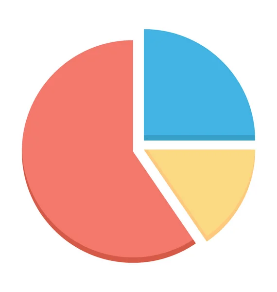 Kördiagram Színes Vector Icon — Stock Vector