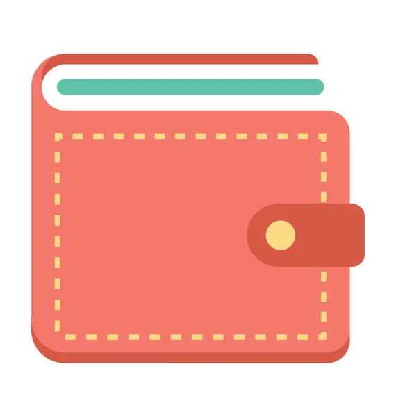 Wallet Colored Vector Icon — Stock Vector