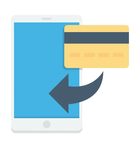 Online Betalning Färgad Vektor Symbol — Stock vektor