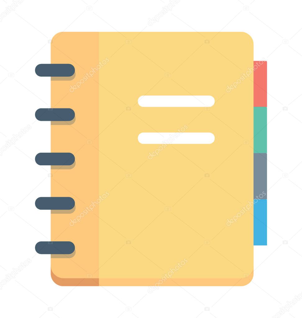 Notepad Colored Vector Icon