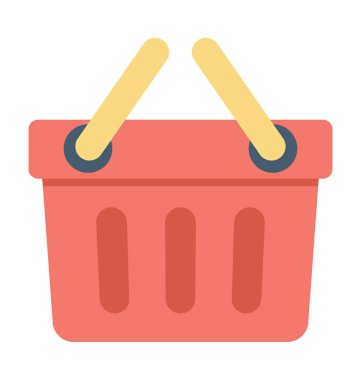 Alışveriş sepeti renkli vektör simgesi