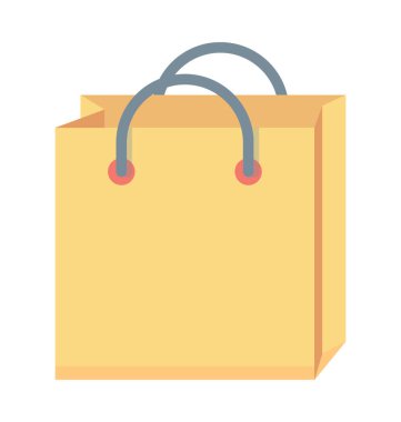 Alışveriş çantası renkli vektör simgesi