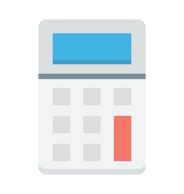 hesap makinesi renkli vektör simgesi