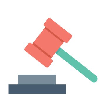 Açık artırma renkli vektör simgesi