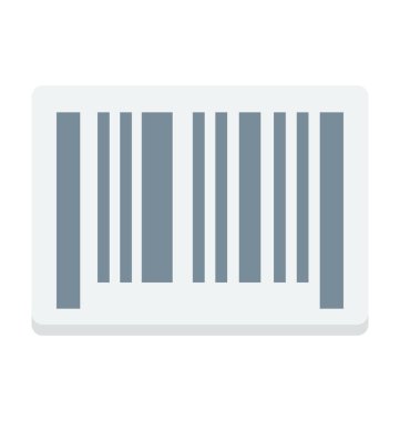 Barkod renkli vektör simgesi