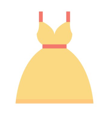 Kadın elbise renkli vektör simgesi