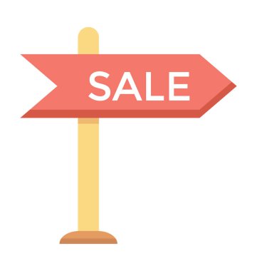 Satılık tabelasını renkli vektör simgesi