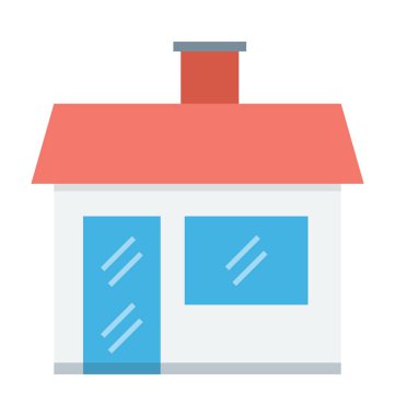 ev renkli vektör simgesi