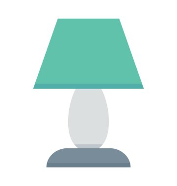 Masa lambası renkli vektör simgesi