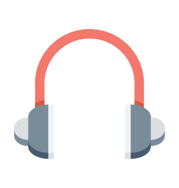 Kulaklık renkli vektör simgesi