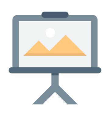 Tripod renkli vektör simgesi