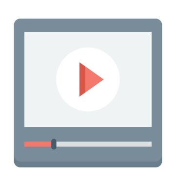 Media Player renkli vektör simgesi