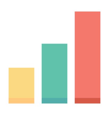 Çubuk grafik renkli vektör simgesi