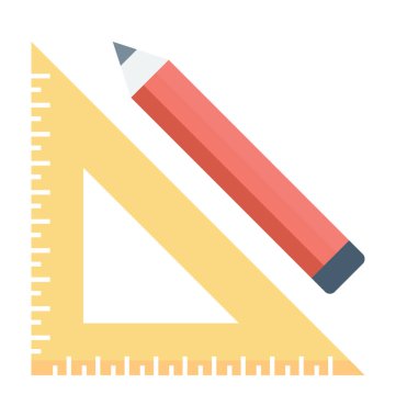 Taslak araçlar renkli vektör simgesi