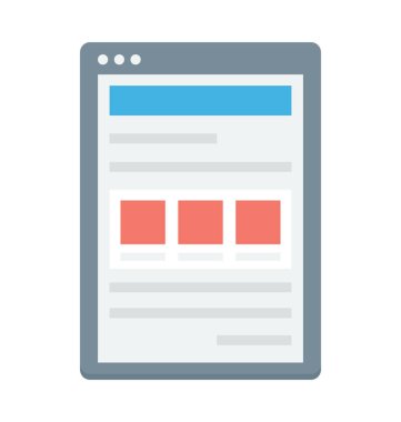 Mobil şablon renkli vektör simgesi