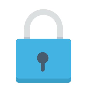 kilit renkli vektör simgesi