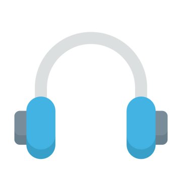 Kulaklık renkli vektör simgesi