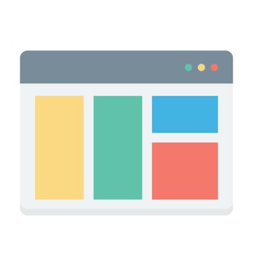 Web yapısı renkli vektör simgesi