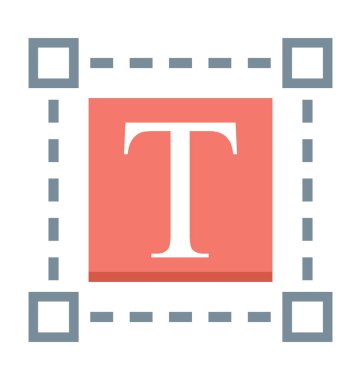 Metin aracı renkli vektör simgesi