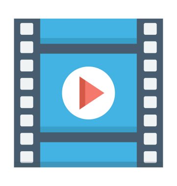 Media Player renkli vektör simgesi