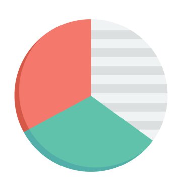 Pasta grafik renkli vektör simgesi