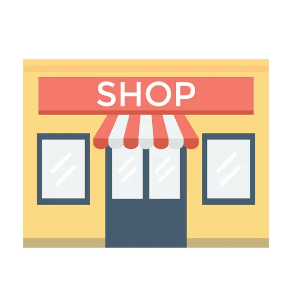 Shop Colored Vector Icon — Stock Vector