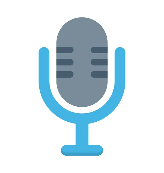 Mic Gekleurde Vector Icon — Stockvector