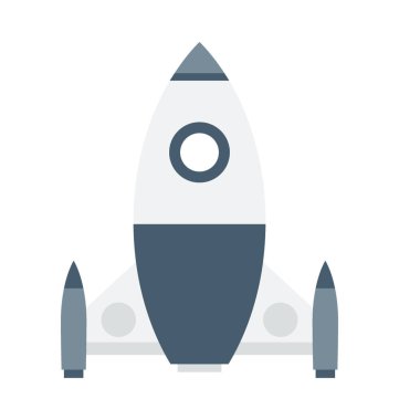 Roket renkli vektör simgesi
