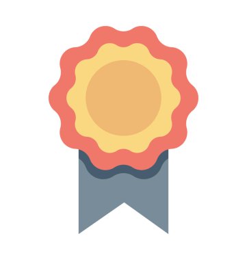 Kalite rozet renkli vektör simgesi