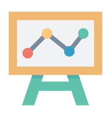 Grafik sunum renkli vektör simgesi