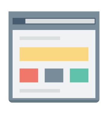 Web düzen renkli vektör simgesi