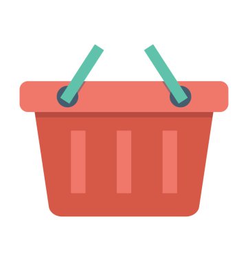 Sepeti renkli vektör simgesi