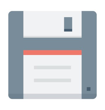 disket renkli vektör simgesi