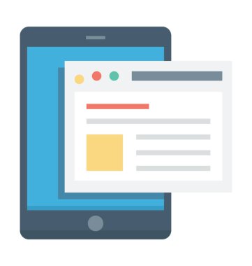 Cep tel çerçeve renkli vektör simgesi