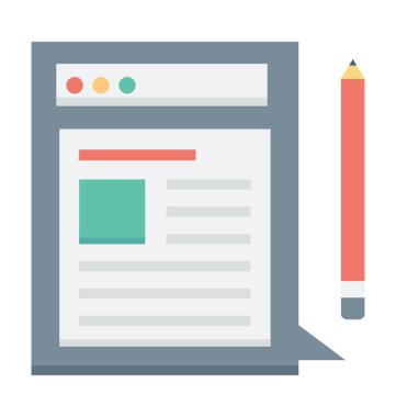 Web şablonu renkli vektör simgesi