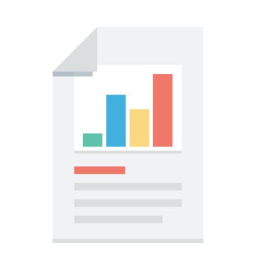 Grafik rapor renkli vektör simgesi