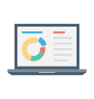 SEO grafik renkli vektör simgesi