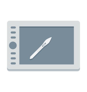 Grafik Tablet renkli vektör simgesi