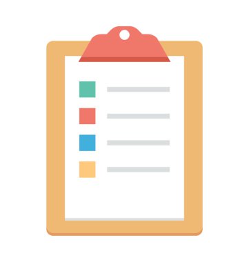 Denetim listesi renkli vektör simgesi