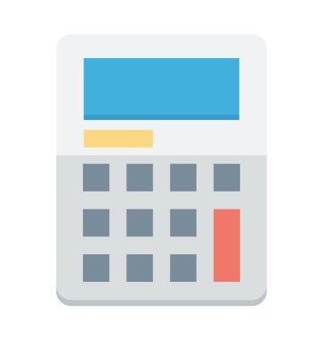 hesap makinesi renkli vektör simgesi