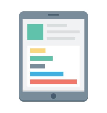 Mobil düzen renkli vektör simgesi