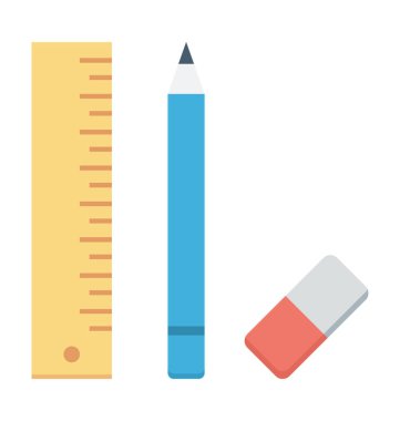 Taslak araçlar renkli vektör simgesi