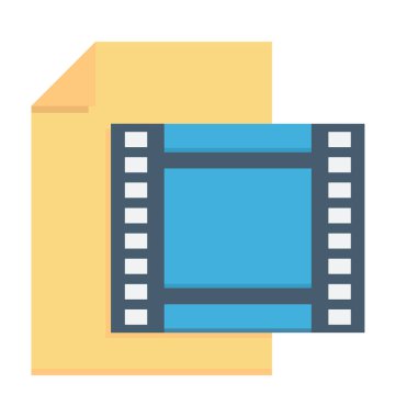 Kamera Reel renkli vektör simgesi