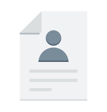 CV renkli vektör simgesi