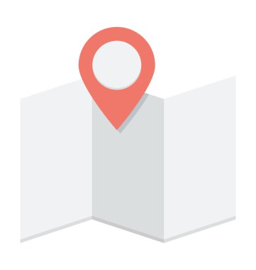 harita pin renk vektör simgesi