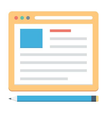 Web şablonu renkli vektör simgesi