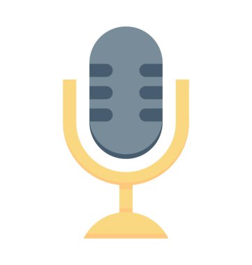 Mikrofon renkli vektör simgesi