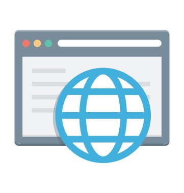 Tarayıcı renkli vektör simgesi