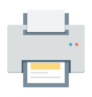 Yazıcı renkli vektör simgesi