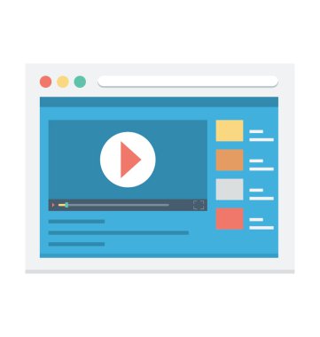 Canlı akış renkli vektör simgesi